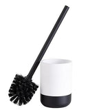 Bath Bliss Monochrome Toilet Brush | Bathroom Cleaning | Rust Resistant | 360 Degree Bristle Brush | White & Black