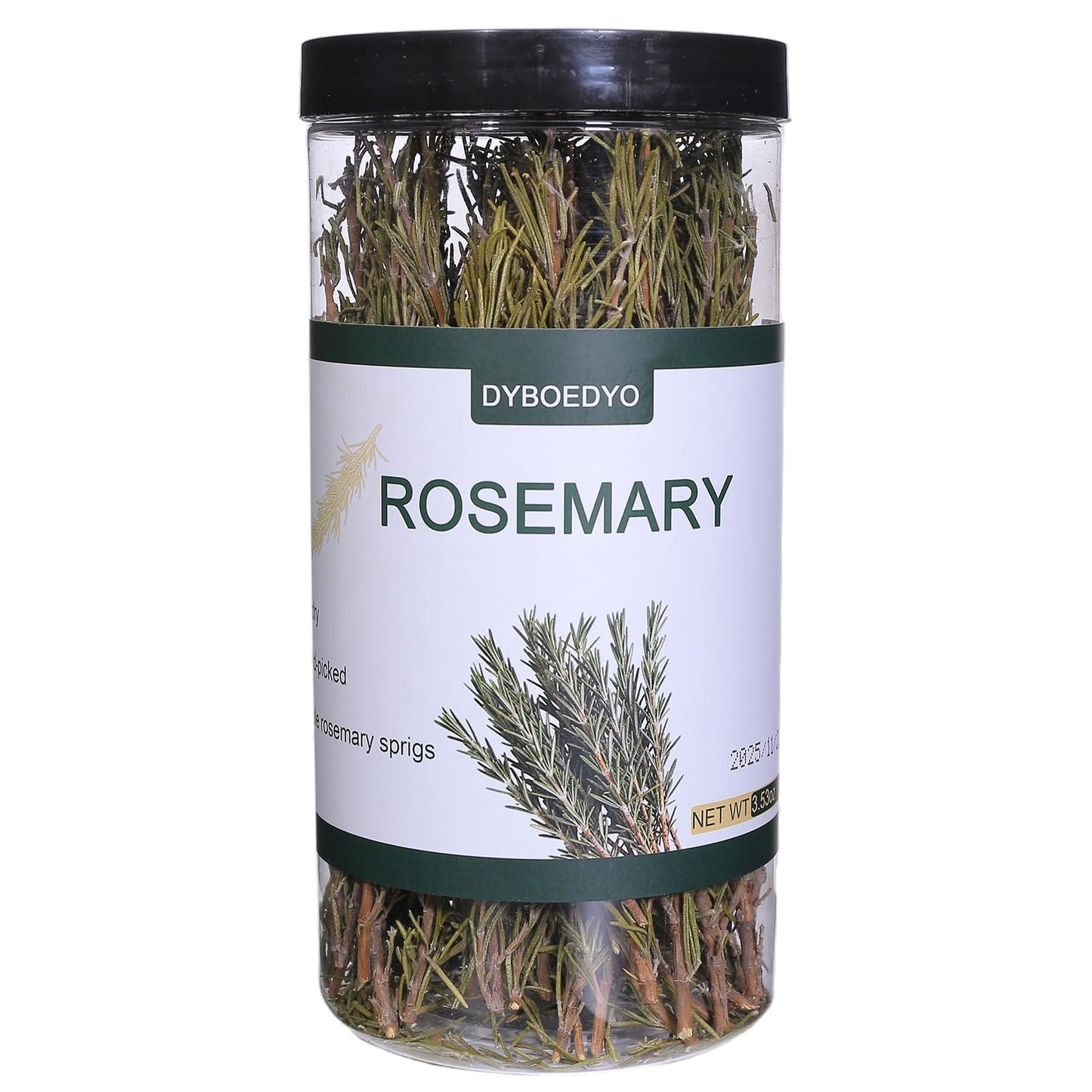 DYBOEDYO Dried Whole Rosemary Sprigs, 3.53oz(100g), 50~70 Rosemary Fresh Sprigs, Grade Dried Rosemary Sprigs for Baking & Beverages, Spices