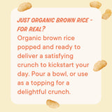 The Real Cereal Company, Organic Rice Crisps Cereal, 8.4 oz, Zero Sugar, Gluten Free, Non-GMO