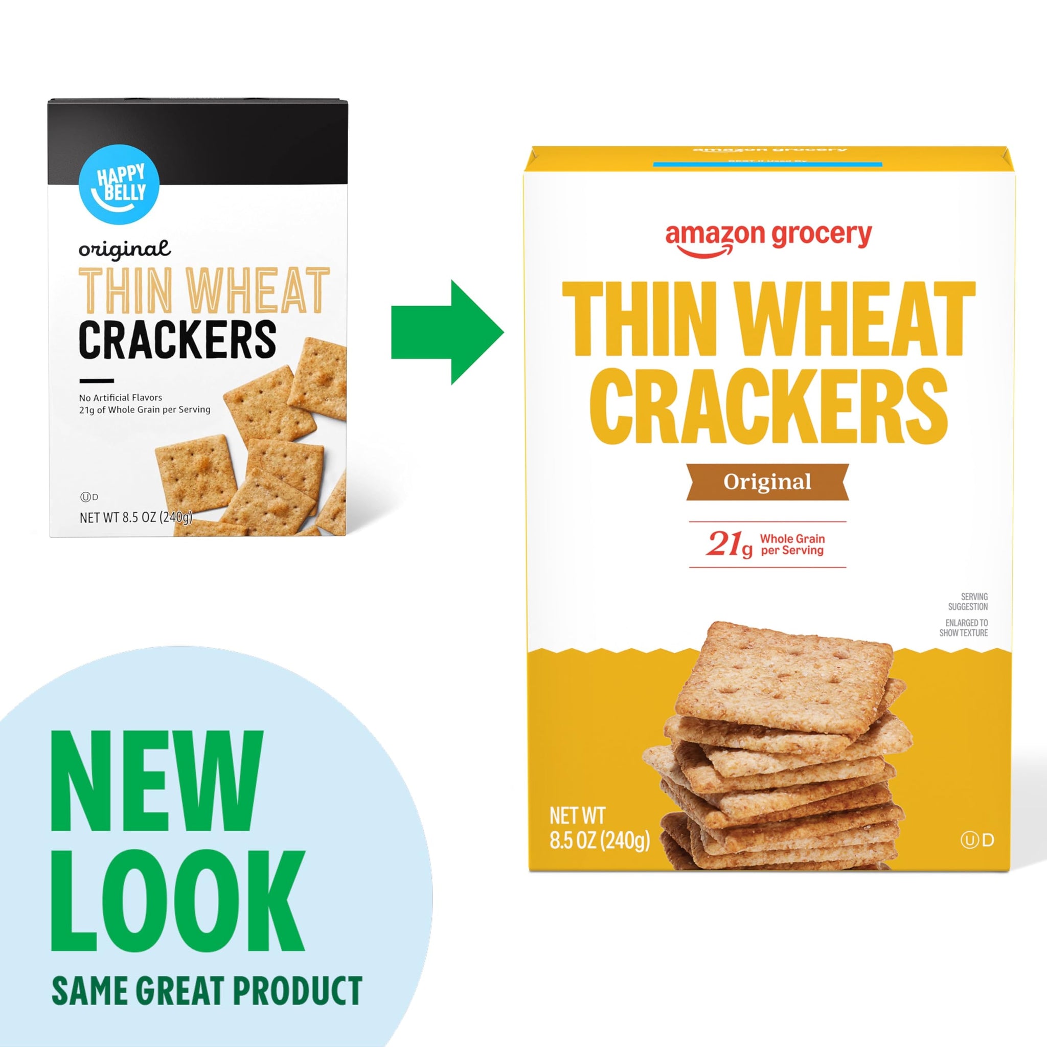 Amazon Grocery, Thin Wheat Crackers, 8.5 Oz