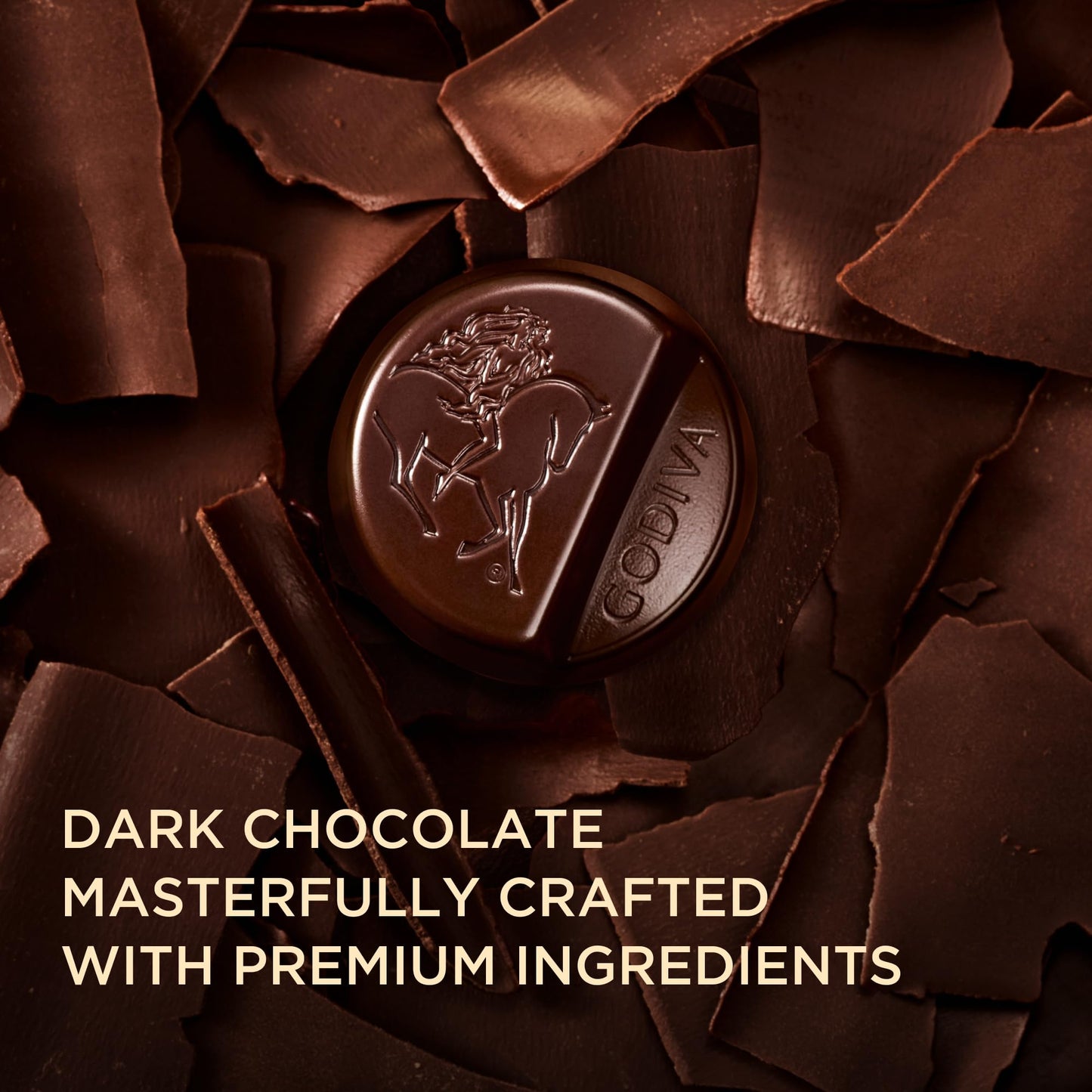 Godiva Masterpiece Dark Chocolate Bag, Individually Wrapped with Ganache Center, Gourmet Gift for Birthday, Holiday, Kosher, Halal, 7oz