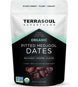 Terrasoul Superfoods Organic Pitted Medjool Dates, 12oz - Pits Removed | Soft Chewy Texture | Sweet Caramel Taste