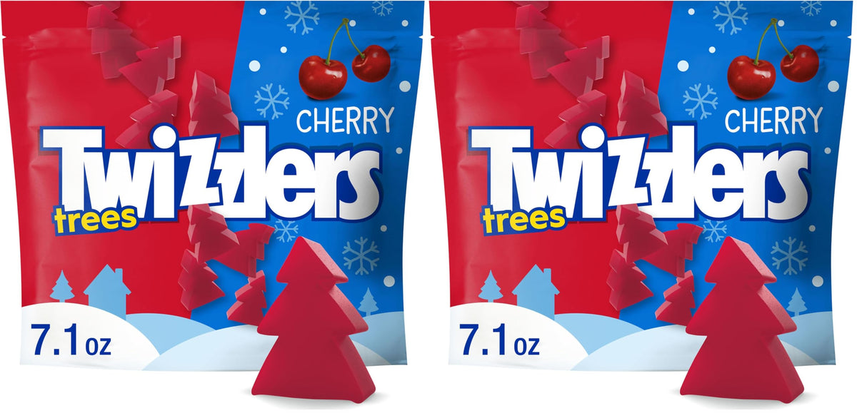 Twizzlers Cherry Flavored Christmas Trees Candy 7.1oz - 1 bag (Pack of 2)