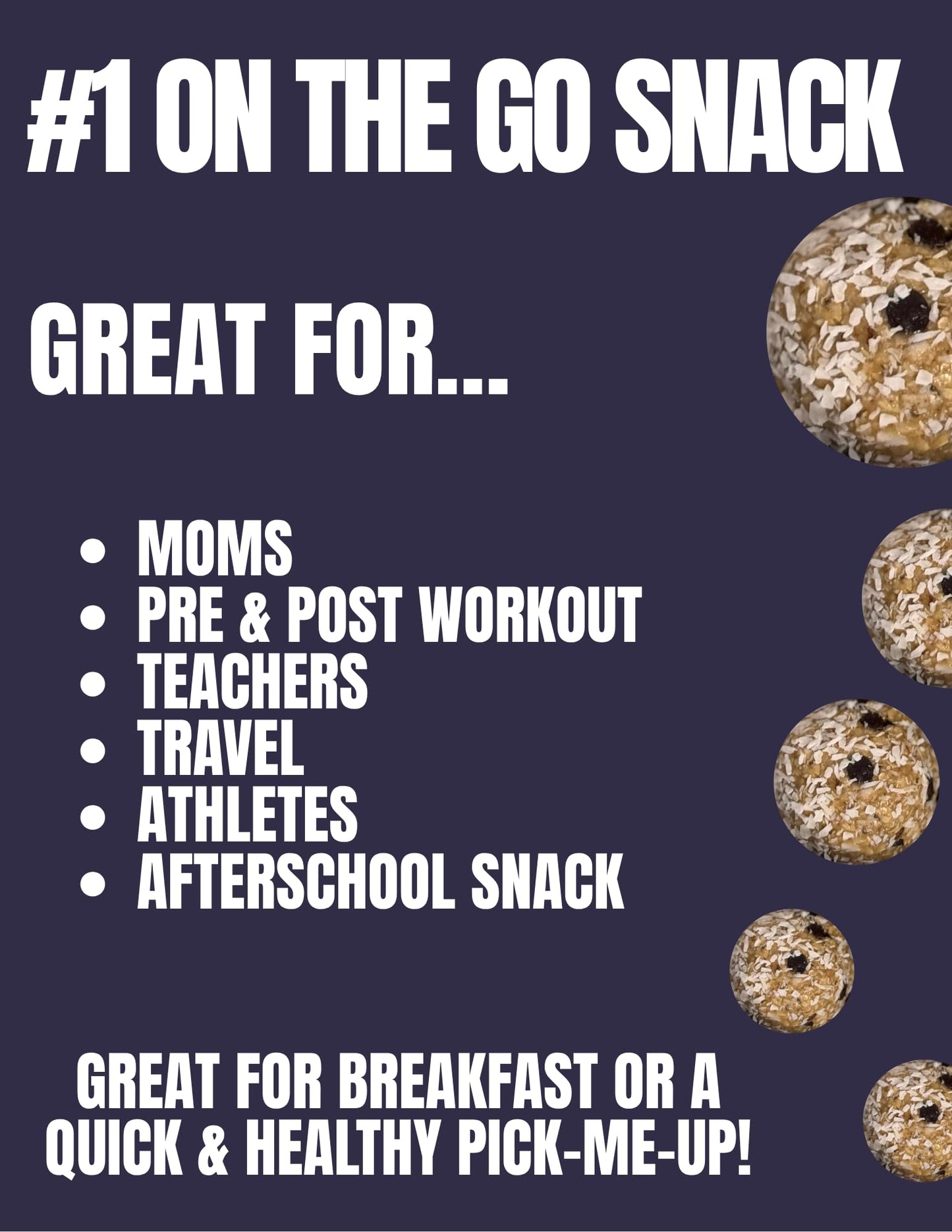Sidekick Snacks Granola Bites | Chocolate Chip Peanut Butter, No Preservatives, Real Ingredients, Healthy Snack, 10 bites per bag, 3 pk