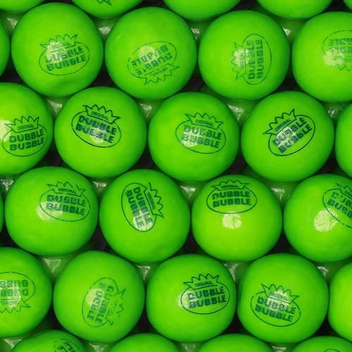 Gumballs for Gumball Machine - 1 Inch Large Gum Ball - Green Apple Flavored Chewing Bubble Gum Green Gumballs for Kids - Bulk Gum Balls 1.7 Lb