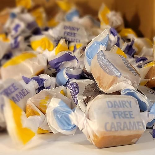 AvenueSweets - Handcrafted Dairy Free Vegan Individually Wrapped Soft Caramels - 1 lb Box - Assorted Flavors