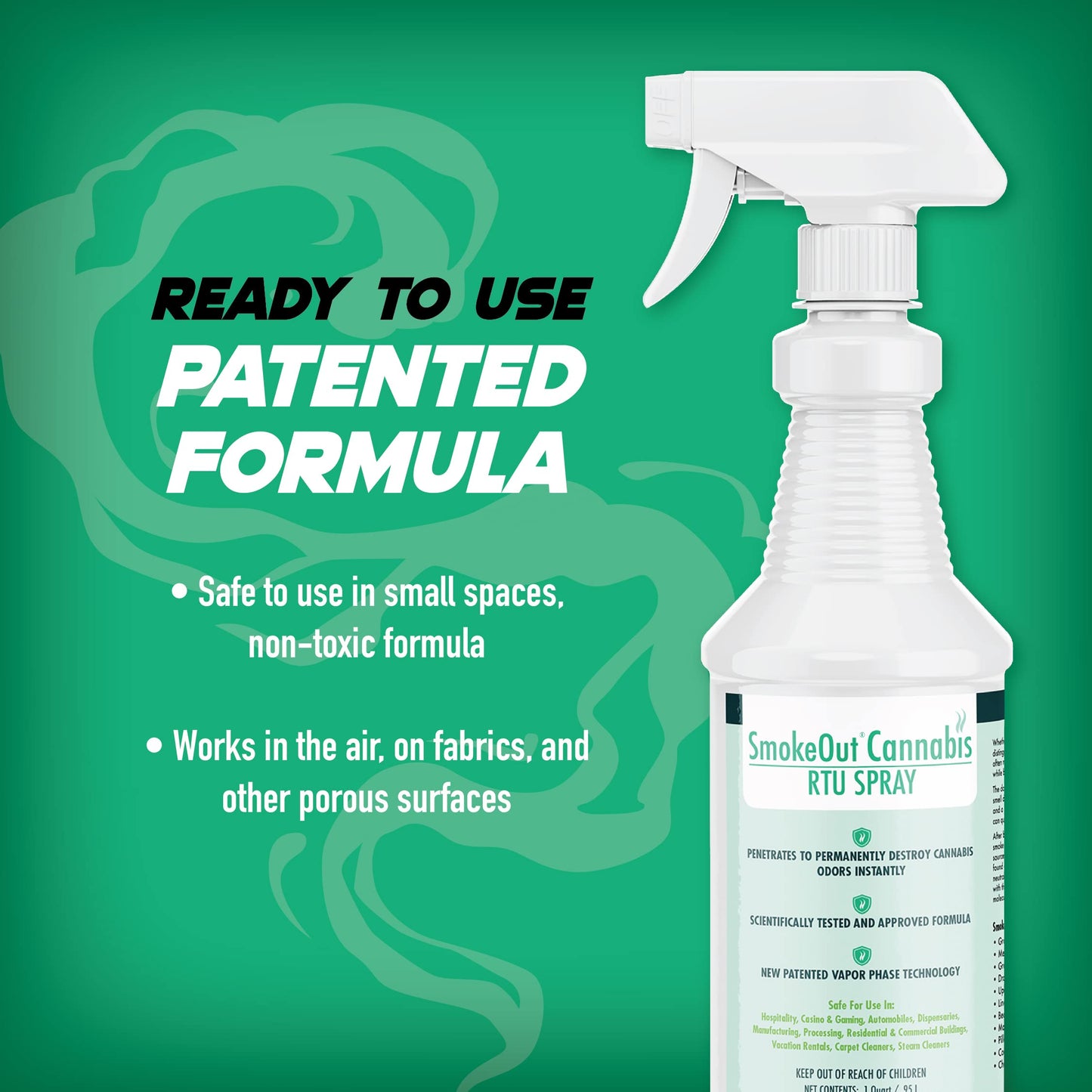 SmokeOut - Commercial Strength Cannabis Odor Eliminator - Neutralizer, Deodorizer, Odor Remover (32 ounce)