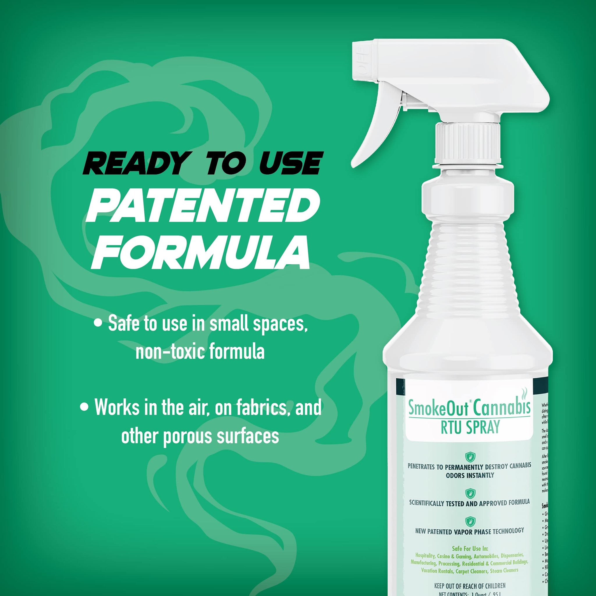 SmokeOut - Commercial Strength Cannabis Odor Eliminator - Neutralizer, Deodorizer, Odor Remover (32 ounce)