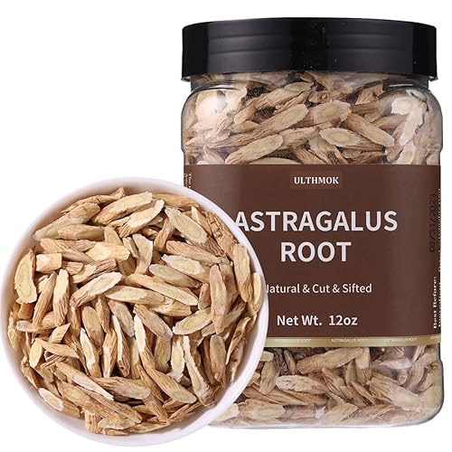 Premium Astragalus Root Tea Slices/12 Oz(339g),Featured ?? Pure and Natural,No additives,Cut and Sifted Herbal Tea.