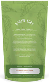 100% Kona Coffee - Whole Bean, Dark roast, Single estate gourmet coffee, 8 ounces, ships direct from Domain Kona Coffee, Farm fresh