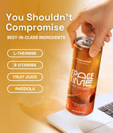 SpaceTime Productivity & Focus Energy Drink - Real Juice Infused Nootropic Drink with 50mg Organic Caffeine, L-Theanine, Rhodiola & B Vitamins