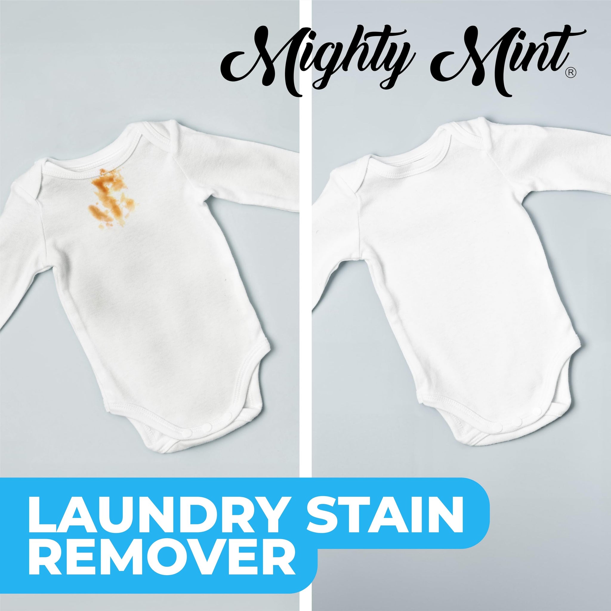 Mighty Mint Laundry Stain Remover, Parent’s Choice Spray for Stains from Food, Drink, Grease, Natural Peppermint Scent, 16oz