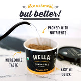 Wella Cereal Oatmeal Alternative, Gluten-Free Breakfast Hot Cereal, Grain-Free Paleo Organic Vegan High Protein Superfood, Plant-Based Non-GMO, Low in