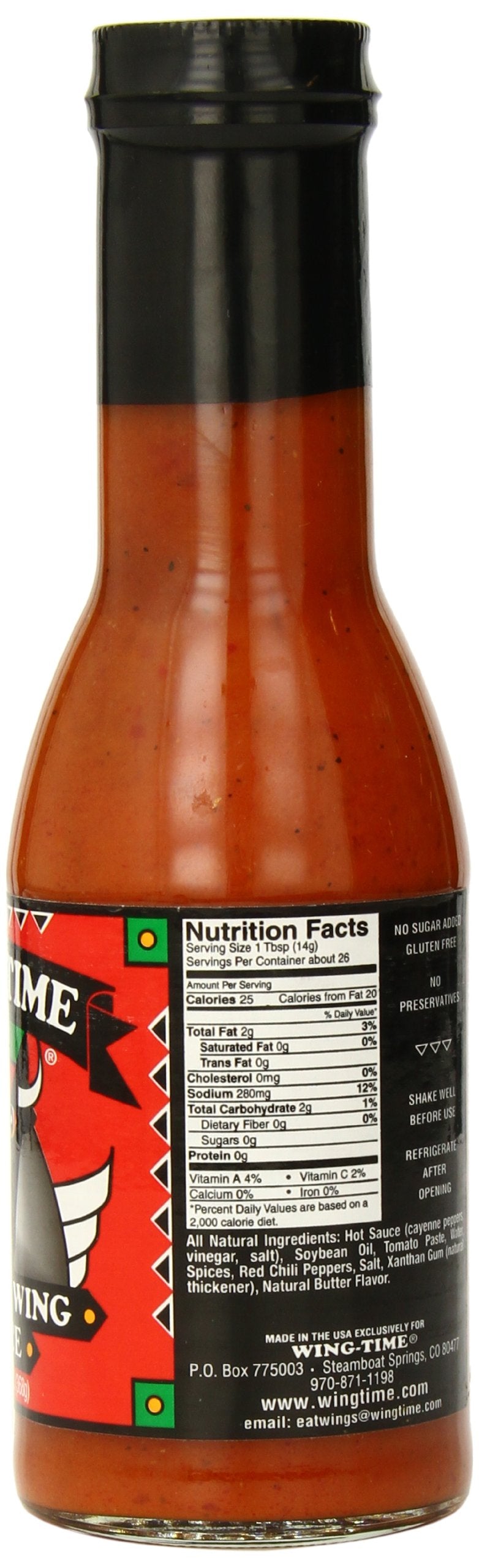 Wing Time Buffalo Wing Sauce, Hot, 13 Ounce