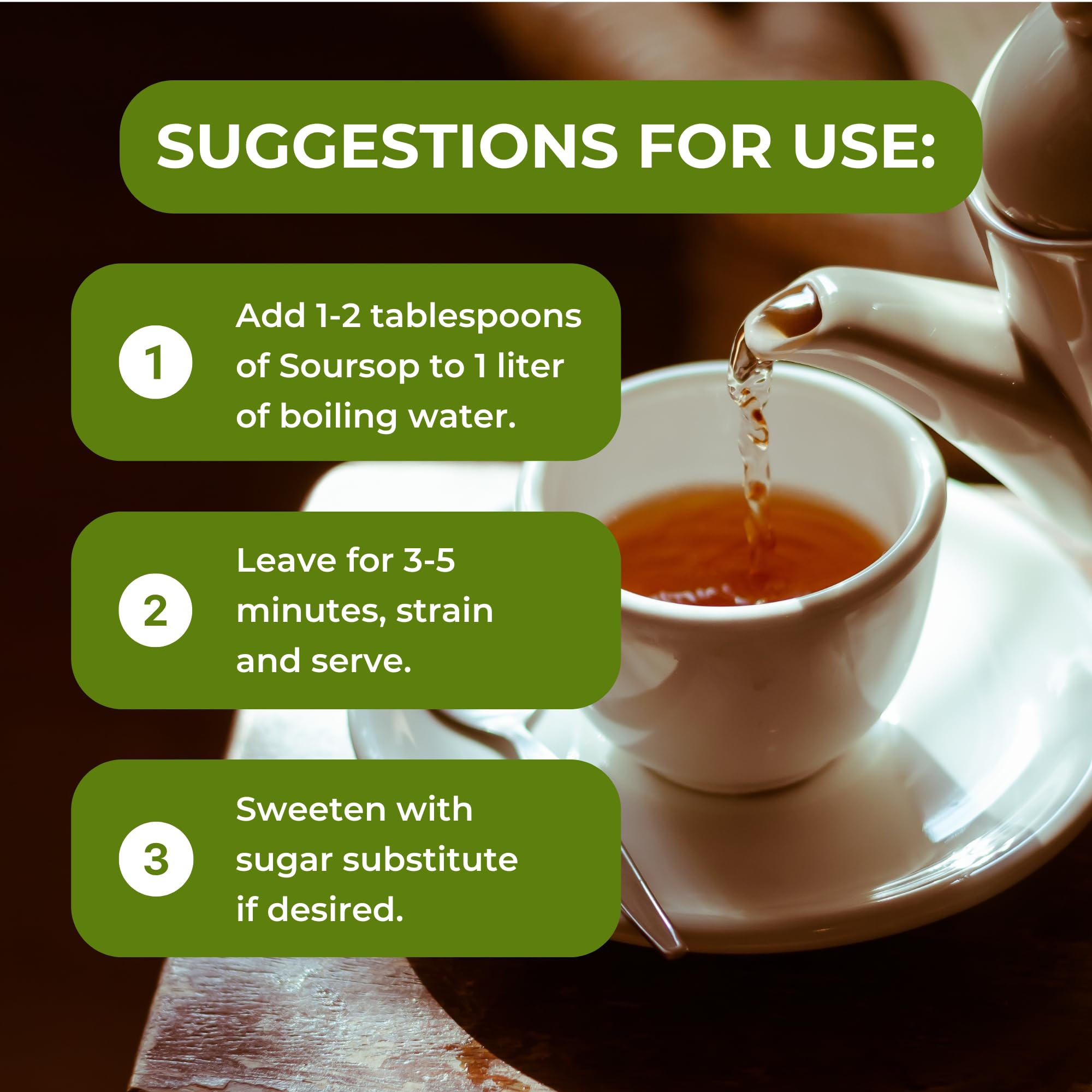 Hanan Graviola Loose Leaf Herbal Tea 1.4oz Soursop Leaves 40g - Hojas De Guanabana Herbs Natural, Dried Annona Muricata From Peru Te Guyabano Sour Sop