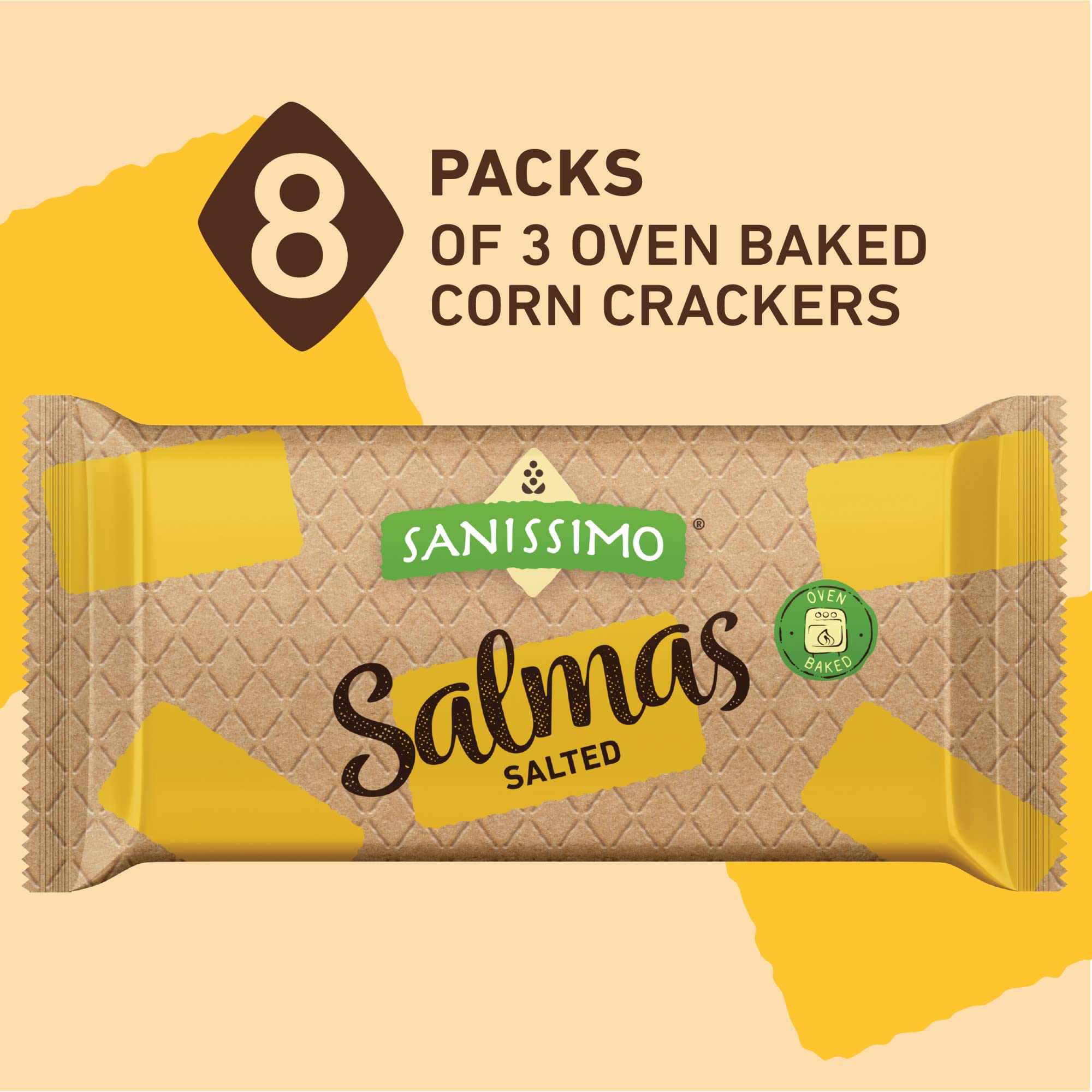 Sanissimo Salmas 5.04 oz Box, Salt Flavored Crackers
