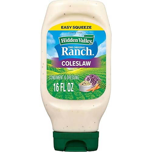 Hidden Valley Coleslaw Ranch Condiment and Dressing, Easy Squeeze Bottle, 16 FZ