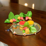LoveNspire Strawberry Style Mini Haldi Kumkum Packets for Pooja Thali - Decorative Sindoor & Turmeric Powder Combo for Wedding & Housewarming Favors