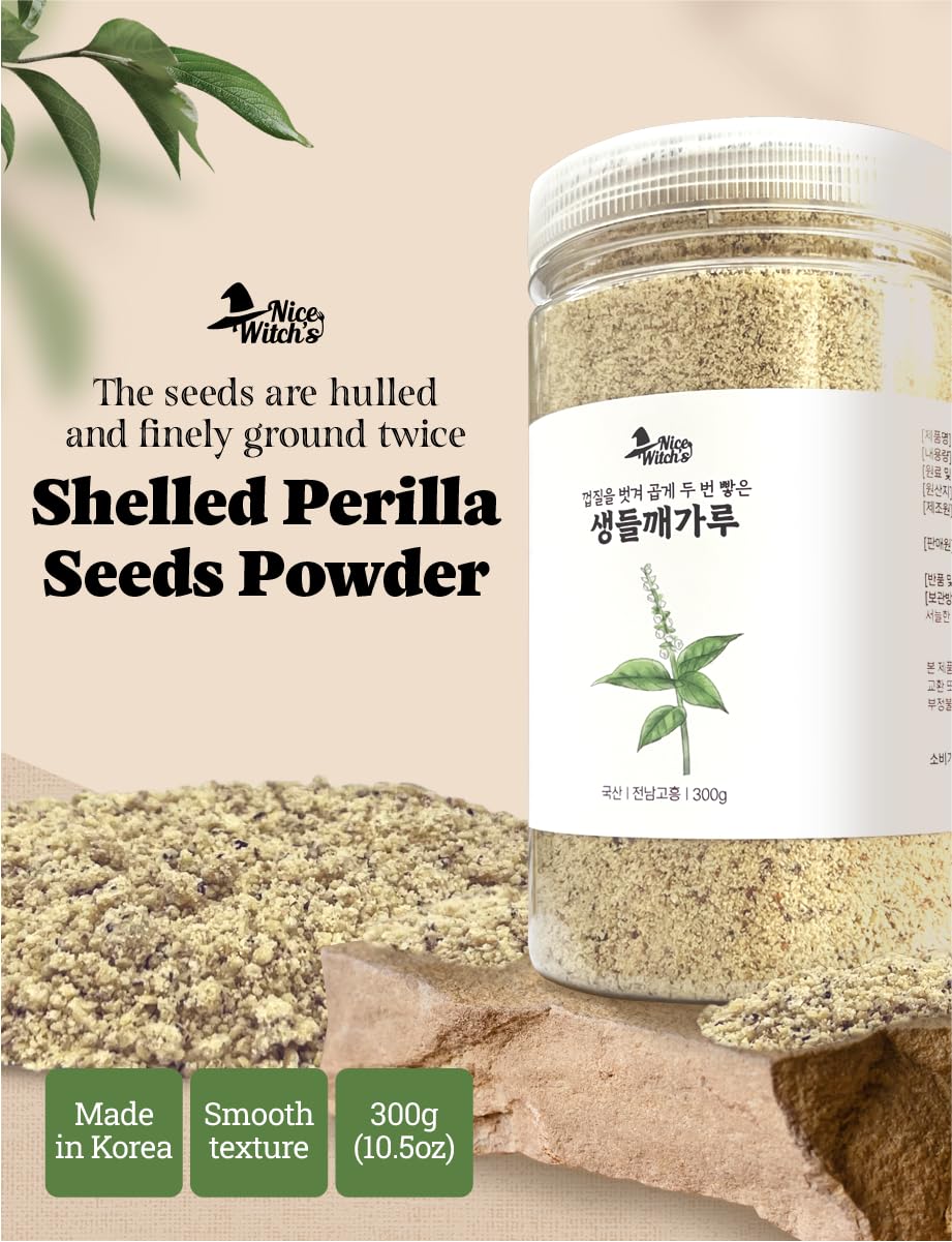 NICE WITCH'S Korean 100% Peeled Perilla Seeds Powder Flour 300g (10.5 oz) / ??? ?? ????