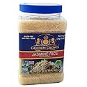 Golden Crown Jasmine Rice - 32 oz (2 LB) Jar, Non-Sticky, Fluffy Aromatic Rice, Thai, Indian, & Fragrant Flavored Long-Grain White Rice