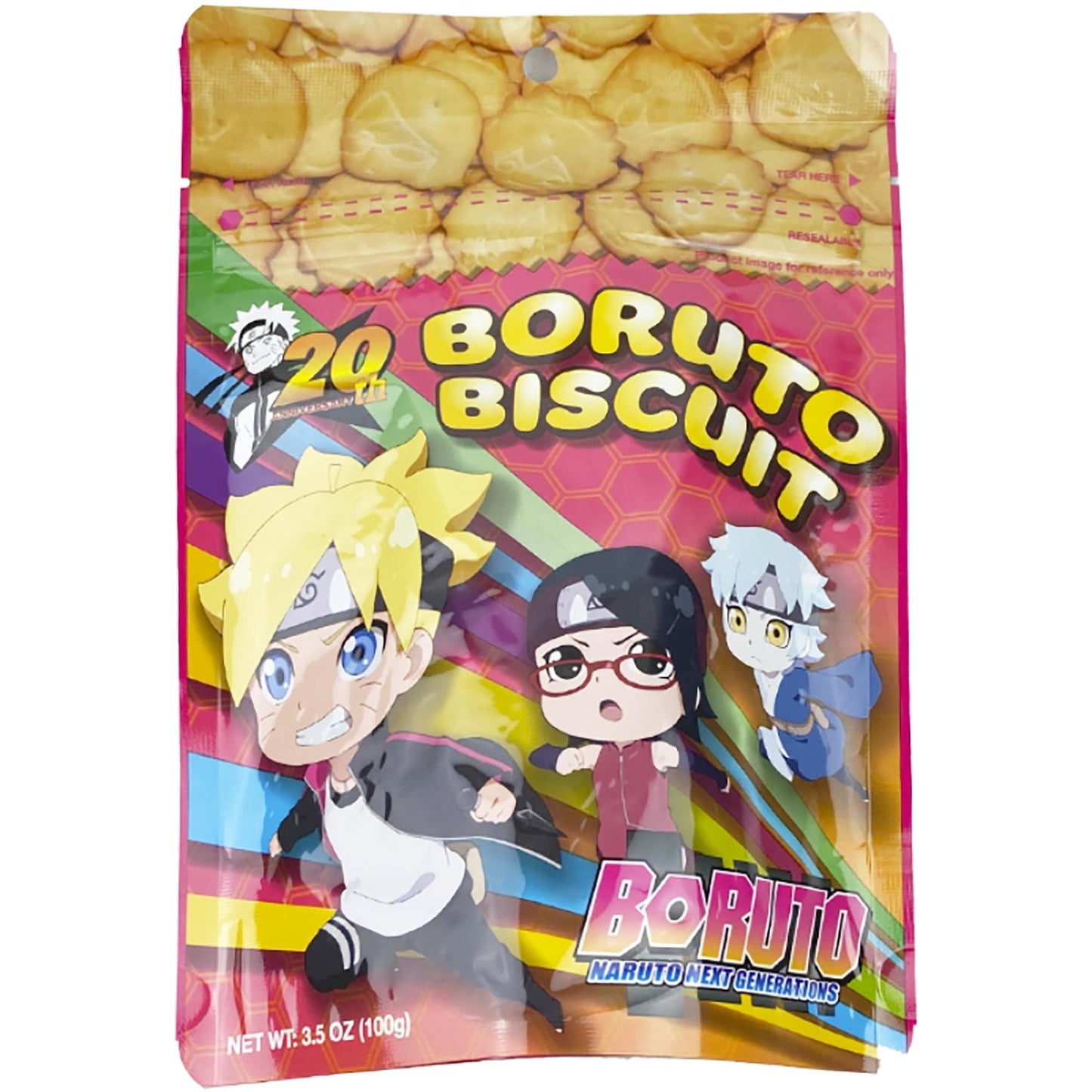 Boruto 20th Anniversary Biscuit Snack | 3.5 Ounce Pack