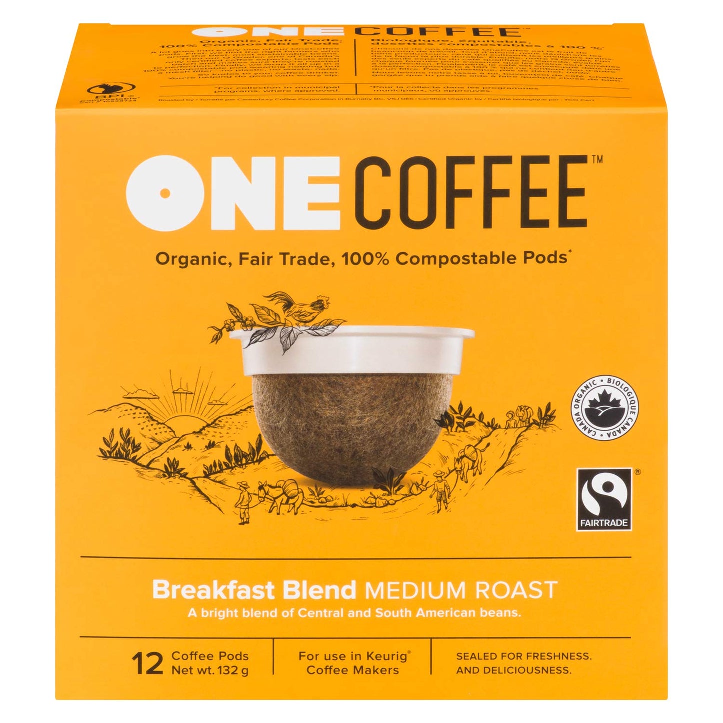 Onecoffee Coffee-Breakfast Blend 12 Pack, 11 GR