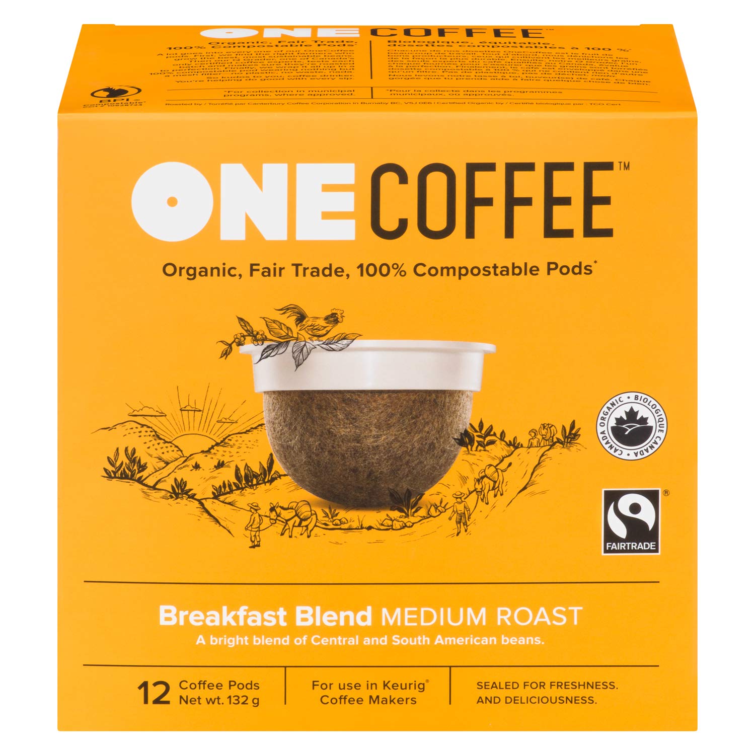 Onecoffee Coffee-Breakfast Blend 12 Pack, 11 GR