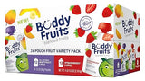 Buddy Fruits Variety Pack Fruit Pouches for Kids - Multifruit & Strawberry Unsweetened Applesauce, 3.2oz Squeeze Pouches (Pack of 24) | 100% Real