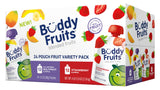 Buddy Fruits Variety Pack Fruit Pouches for Kids - Multifruit & Strawberry Unsweetened Applesauce, 3.2oz Squeeze Pouches (Pack of 24) | 100% Real