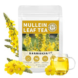 60 Handmade Mullein Tea Bags,100% Pure and Natural Mullein Leaf Tea, No Sugar/Caffeine/Additives, Support Lung Health & Respiratory Wellness