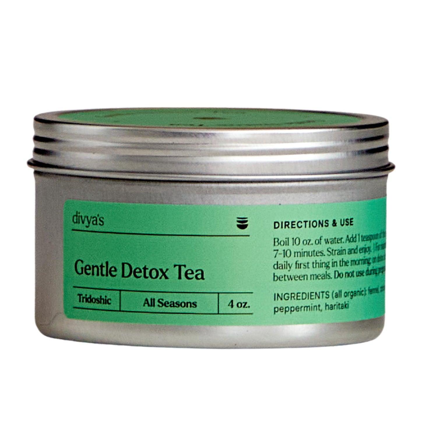 Divya's Detox Tea, Ayurvedic Herbal Tea with Gentle Cleansing Herbs, Helps with Digestion, and More, Caffeine Free, Organic, Non-GMO, Ayurvedic, Loose