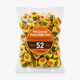 Crunchy Peanut Butter Cup Candy Miniatures Bulk Bag - 1 lb (Approx. 50 pieces)