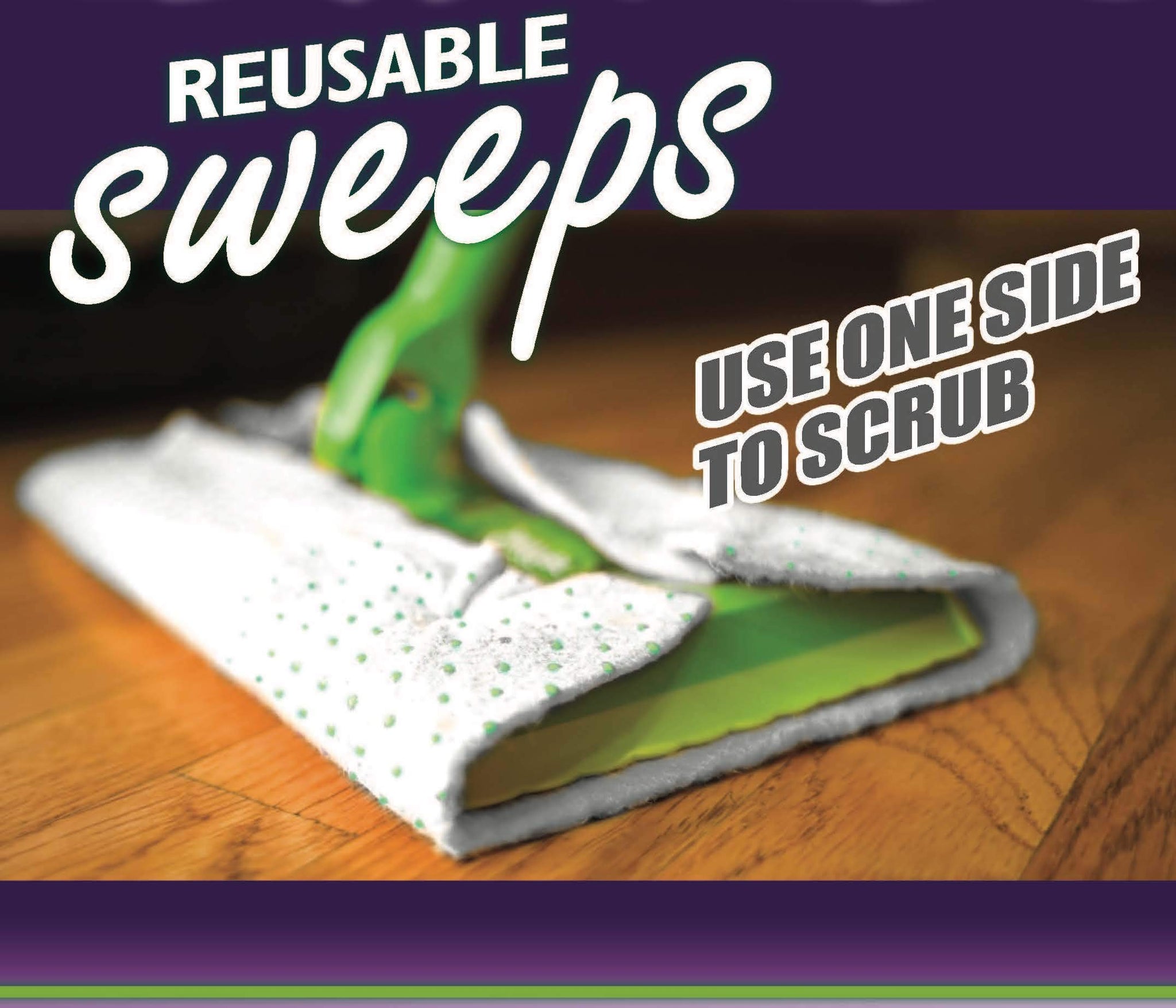 Bambooee Reusable Bamboo Sweeper Sheets with Sweeper Scrubbing Dots