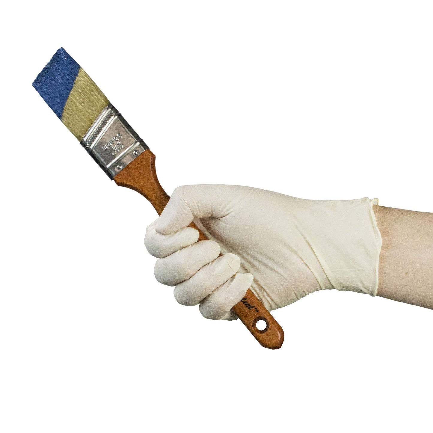 Ammex X3 Industrial Ivory Latex Gloves, Case of 1000, 3 Mil, Size Medium, Powder Free, Textured, Disposable, LX344100