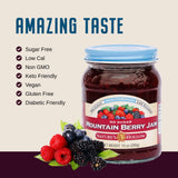 Nature's Hollow Mountain Berry Jam: Sugar Free Jam and Preserves, Low Cal, Non GMO, Keto Jam, Vegan, Gluten Free, and Diabetic Friendly - Sugar Free