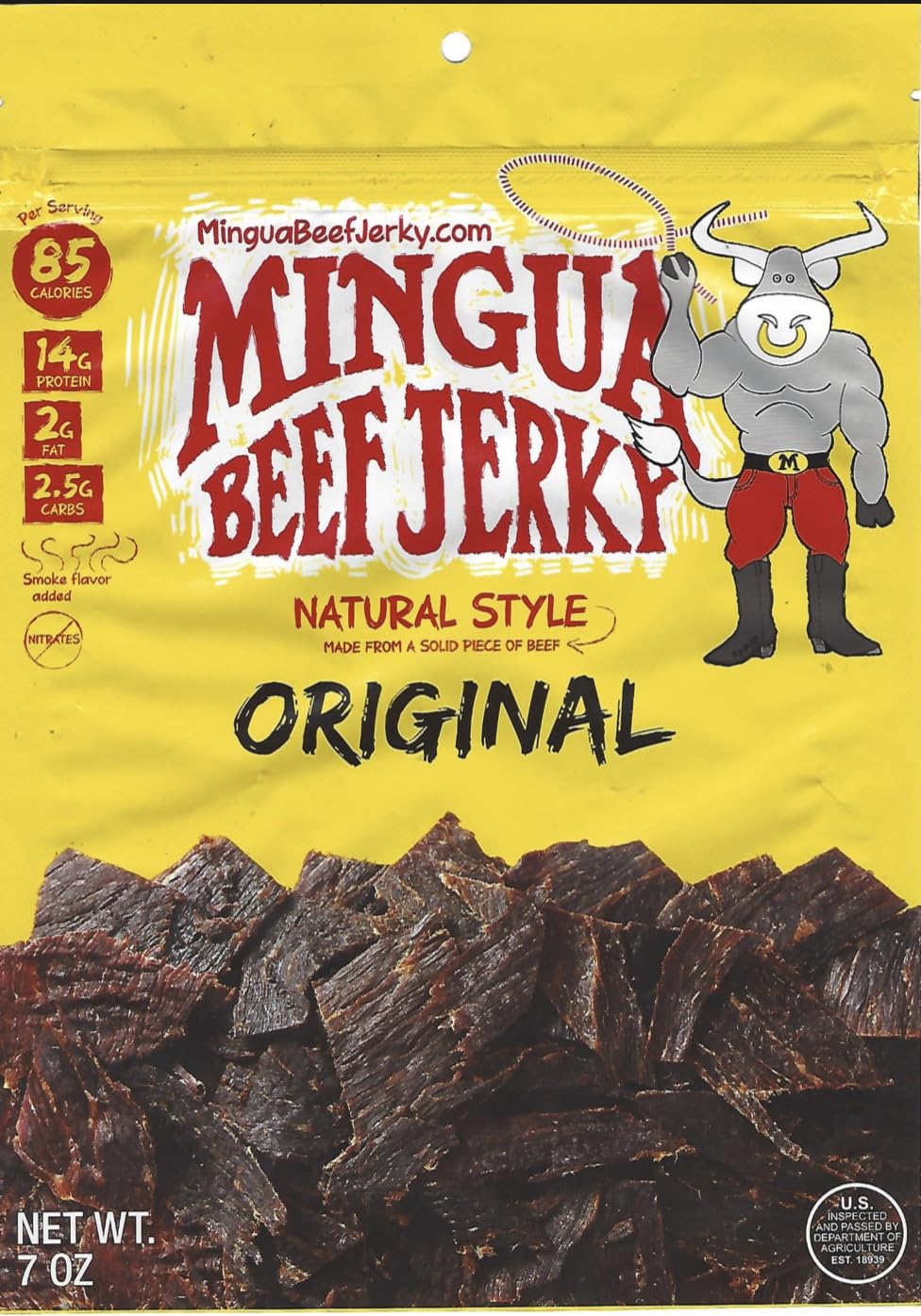 Mingua Beef Jerky (The Original) 7 oz Original (Mild)