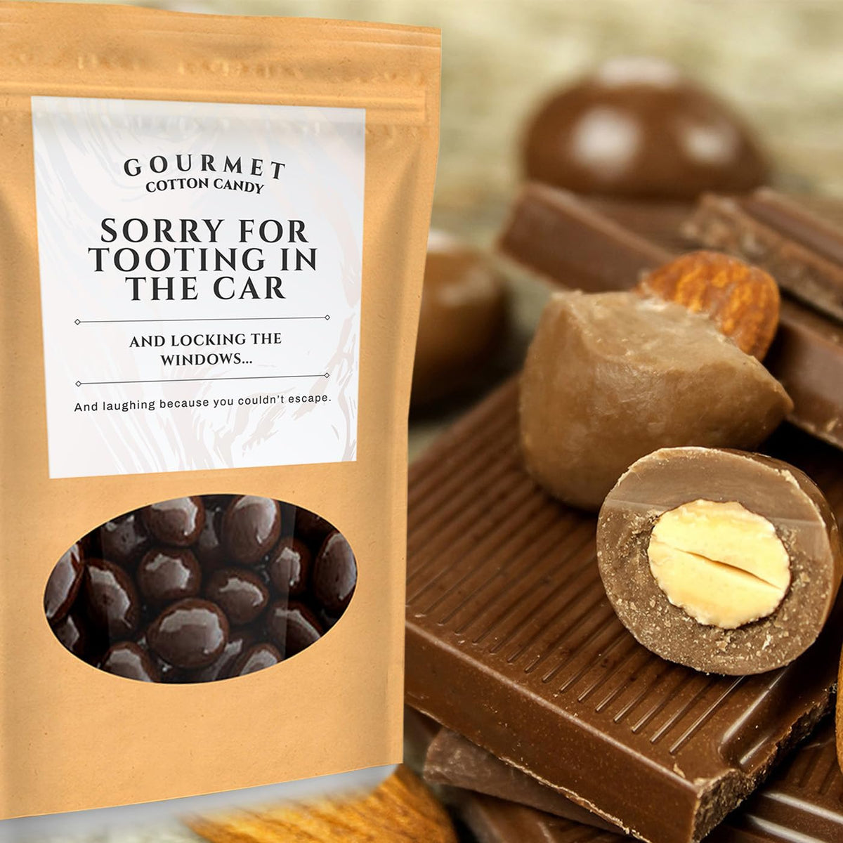 Delicious Tooting in Car Almonds Savory Roasted Nut Snack for Travel On-the-Go Convenience - Quality Nuts - Healthy & Tasty - Unique Car Snacking