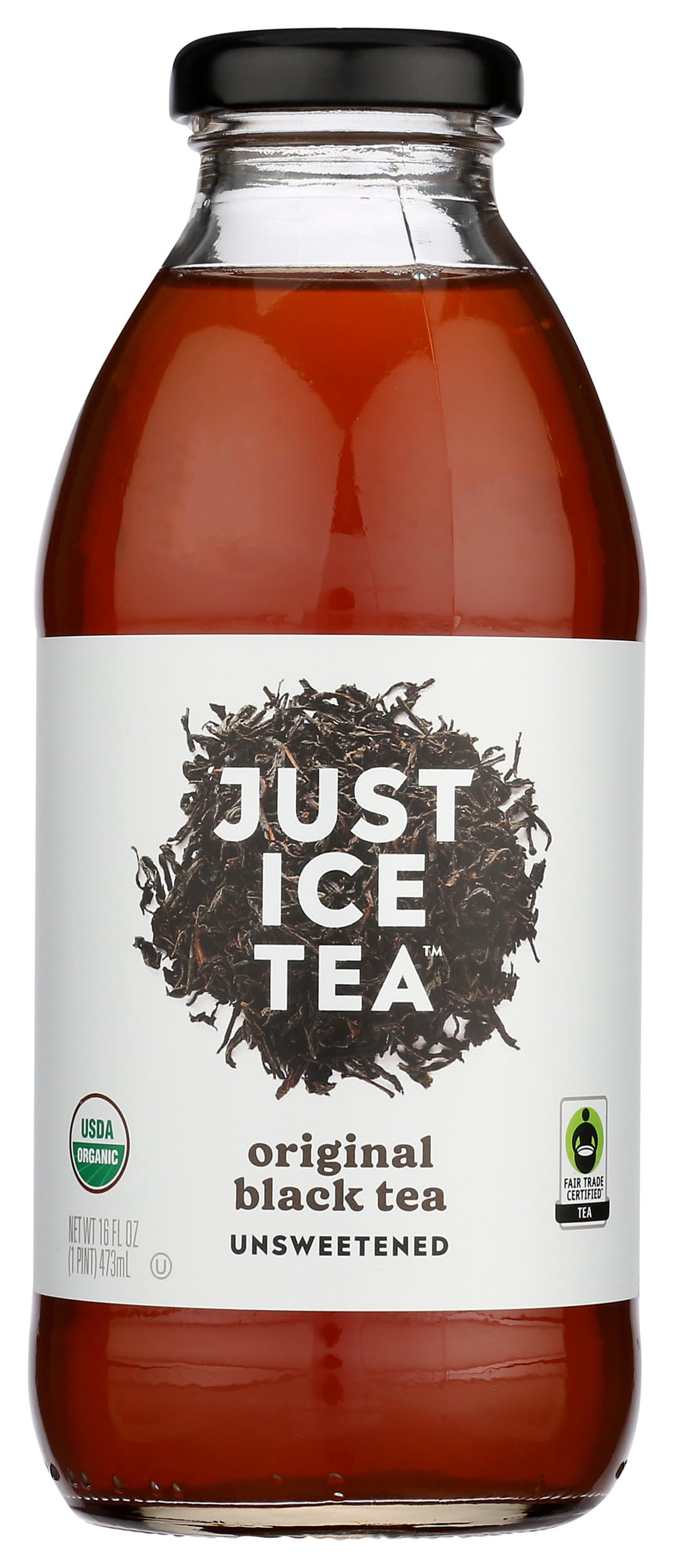 Just Ice Tea, Tea Black Original Unsweetened Organic, 16 Fl Oz