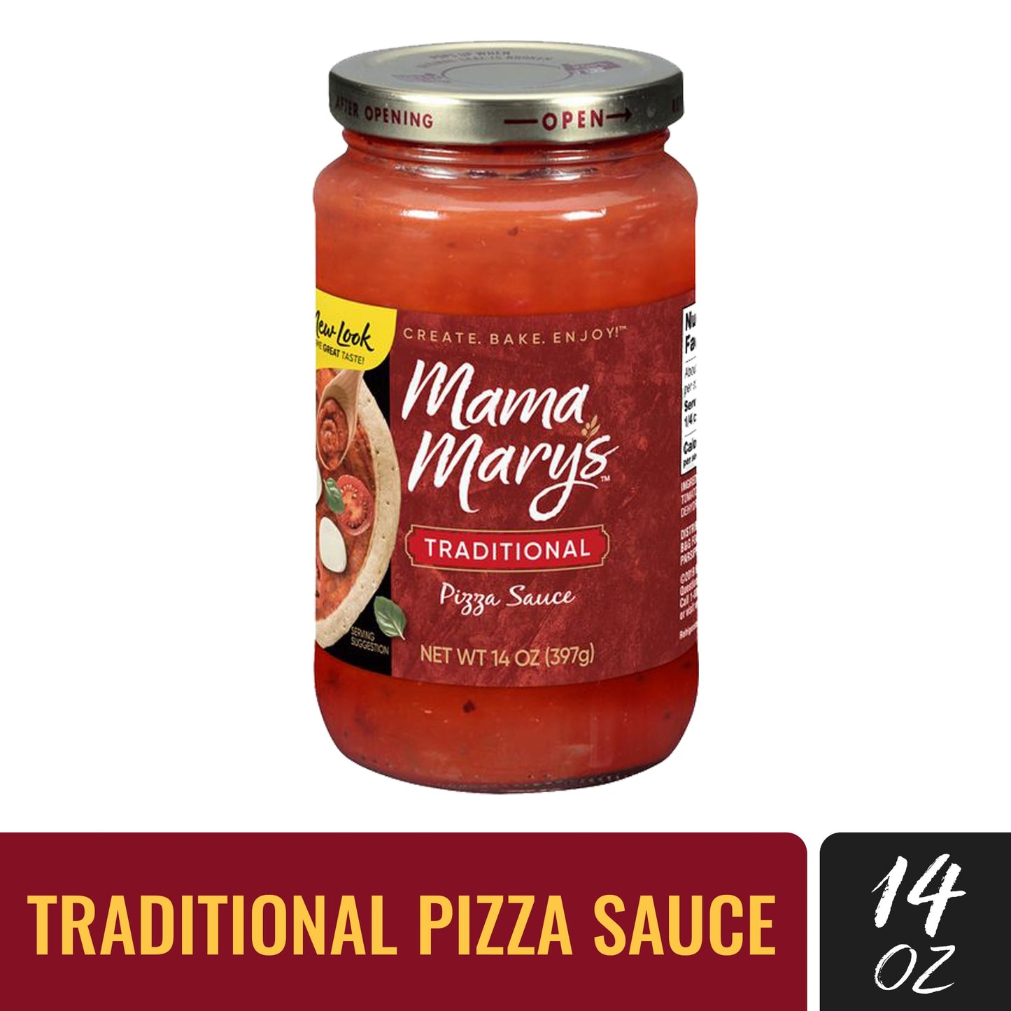 Mama Mary's Traditional Pizza Sauce, 14 Ounce