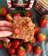 Granolachik Artisanal Granola Bark, Vegan, No Refined Sugars Maple Syrup Sweetened (Strawberry Shortcake, 1 Pack)
