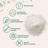 Organic Arrowroot Powder (Flour), 5lb (80oz) | Premium Source from Arrowroot Plants | Unflavored Thickening Agent for Cooking & Baking | Substitute