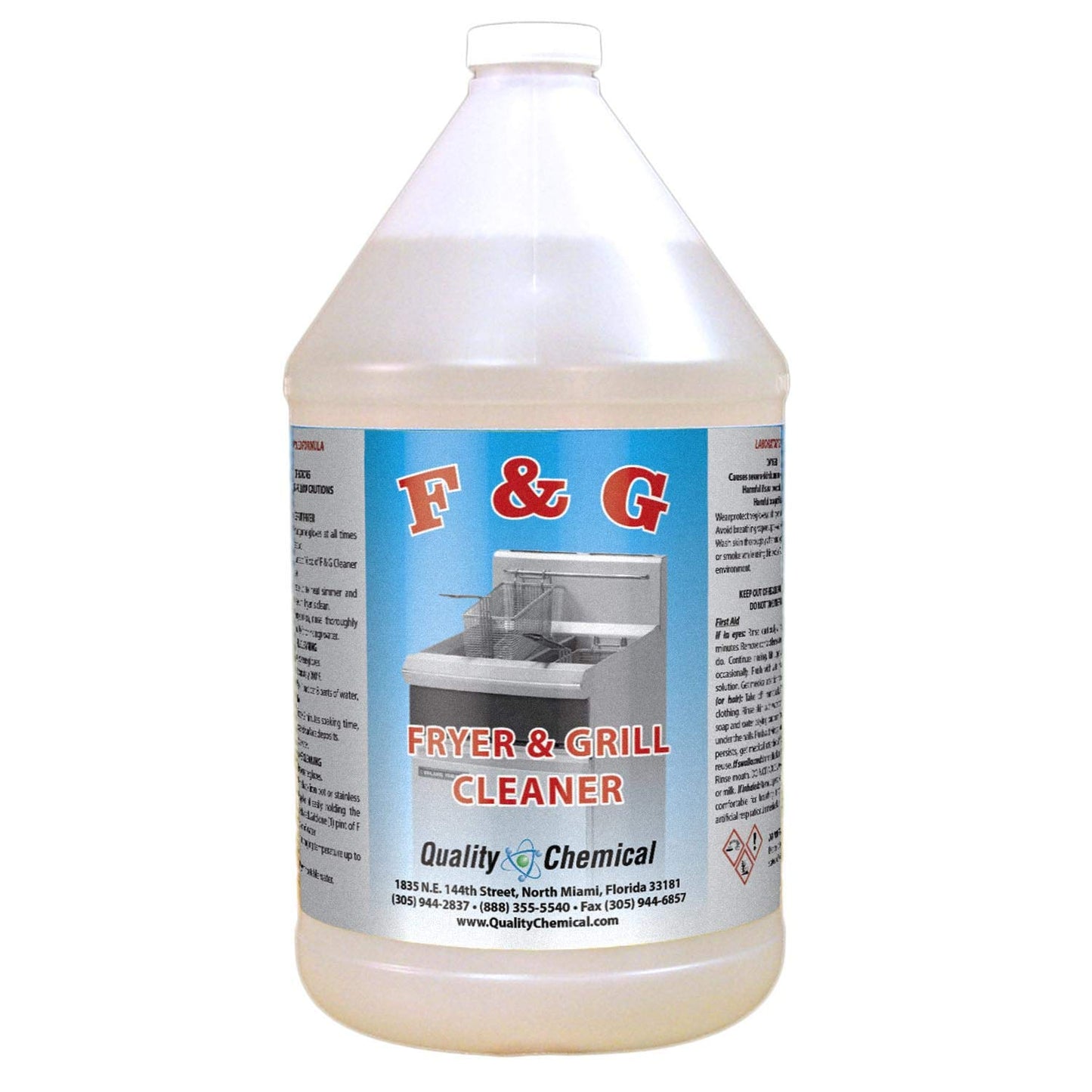 Quality Chemical Commercial Fryer & Grill Cleaner for Fryer Cleaner/Deep Fryer Cleaner/Restaurant Grade Cleaner for Commercial Use/Contains Caustic