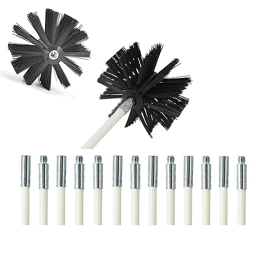Dryer Duct/Vent Cleaning Kit, Lint Remover, Synthetic Brush Head, Use with or Without a Power Drill (26feet+2 Head)