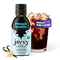Javvy Cold Brew Coffee Concentrate Instant Coffee, Smooth Arabica Iced Coffee & Espresso Concentrate, 35 Servings, Vanilla, 1 Pack