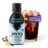 Javvy Cold Brew Coffee Concentrate Instant Coffee, Smooth Arabica Iced Coffee & Espresso Concentrate, 35 Servings, Vanilla, 1 Pack