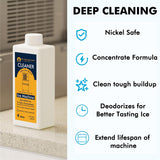 4 Uses Ice Machine Cleaner Maker Descaler, 16.9 fl oz Nickel Safe Ice Maker Cleaner Solution - Cleaning Kit Compatible with Major Brands (GE Opal
