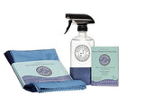 Nantucket Footprint Window Bundle: Window Cleaning Sheets + Reusable Glass Bottle + Professional Window Cloths | Save 10%