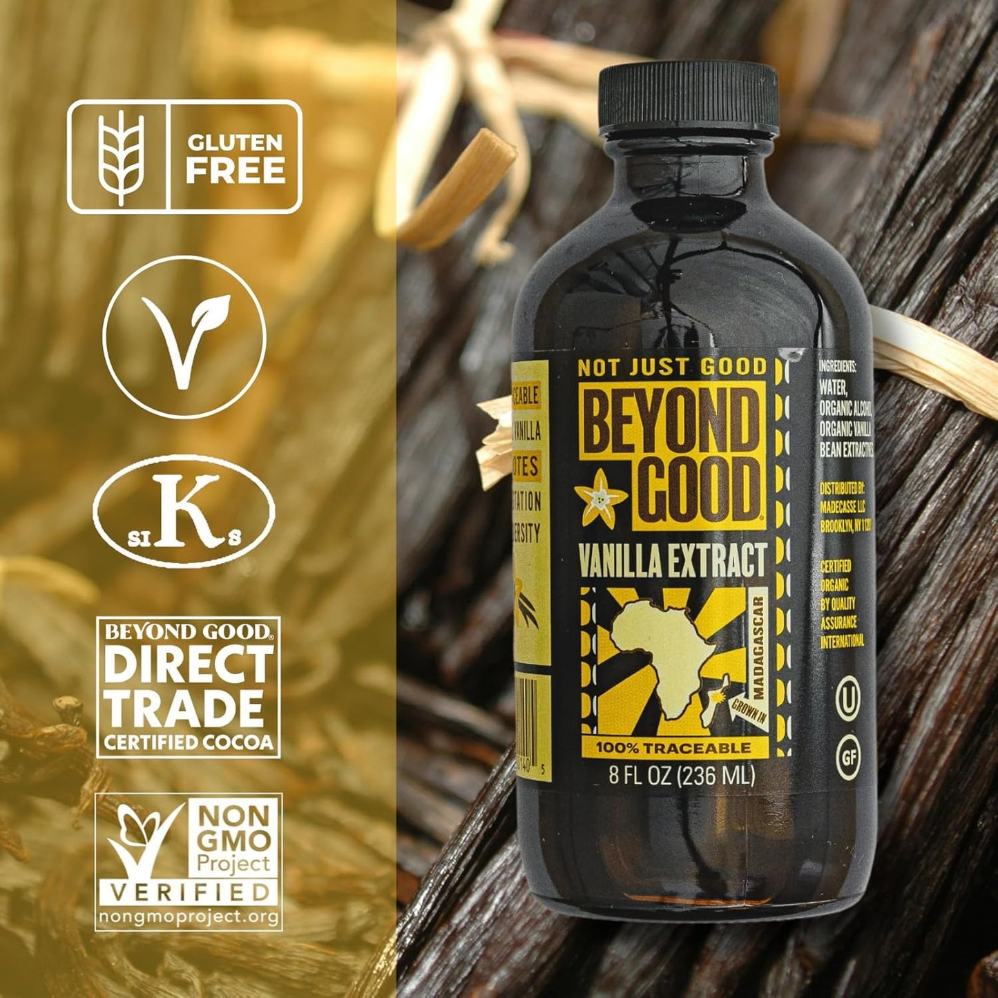 Beyond Good Bourbon Vanilla Pure Vanilla Extract, 8 FZ