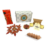 LOVENSPIRE Personalized Diwali Gifts Hamper Acrylic Rangoli Laxmi Feet Gift Box Indian Diwali Gift Boxes Deepawali Hamper Basket for Employees Home