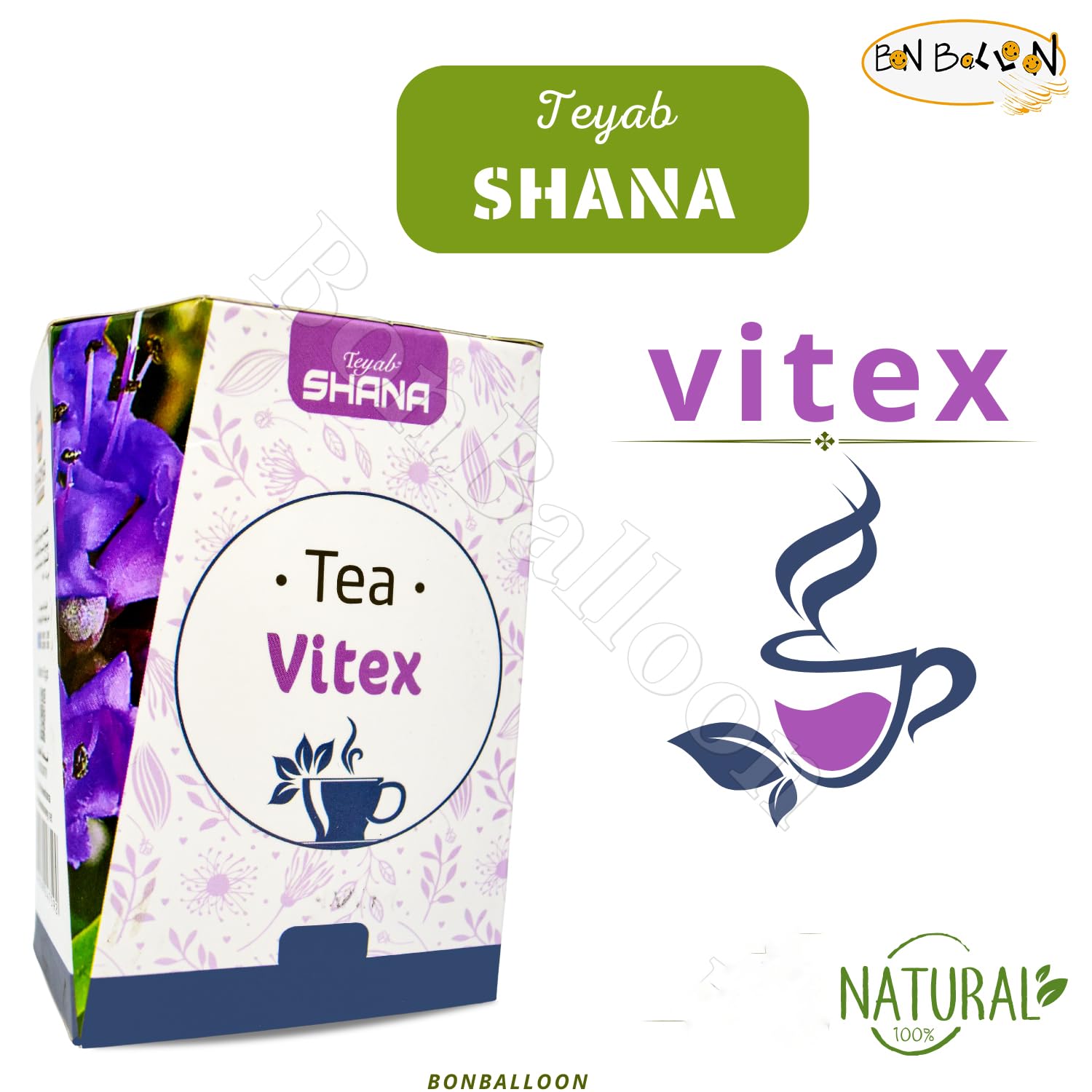 Shana Natural Drink Herbal Tea Vitex Herbal Drink Herbals Herb Herbs Non Gmo No Additives No Artificial Coloring No Caffeine Kosher Halal (2.64 oz
